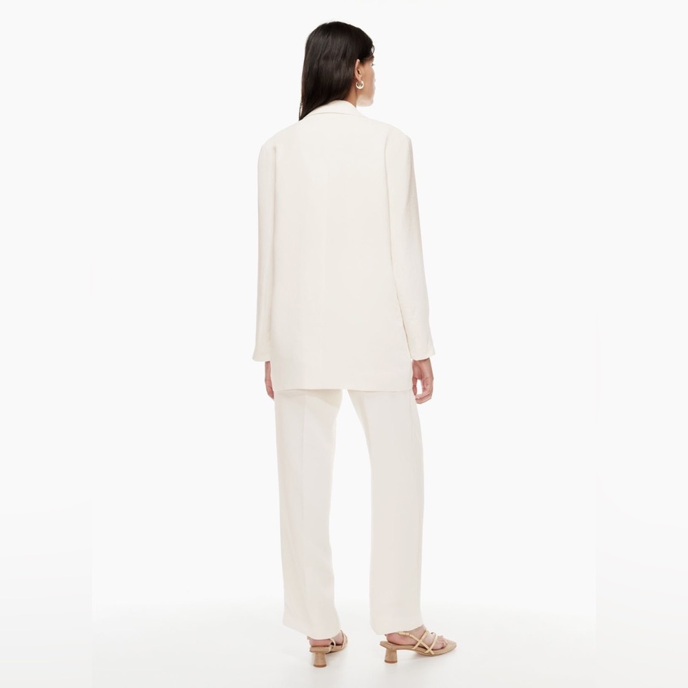 Aritzia Wilfred Cherrelle Blazer Sz Large Light Birch Summer Oversized Comfy - Picture 5 of 15